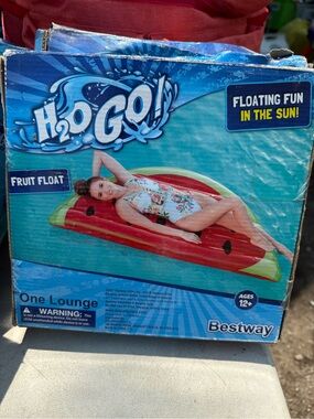H2O GO! Red & Green Watermelon Kids Inflatable Lounge